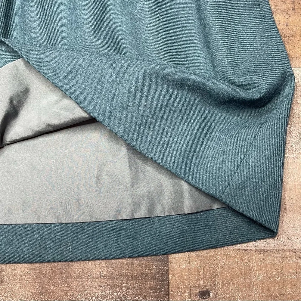 J Crew Green Wool Mini Skirt size 6